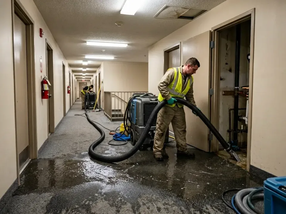 multi-unit-apartment-hallway-f-005 — frequently asked questions, Emergency Burst Pipe Water Extraction & Removal in Brincker…